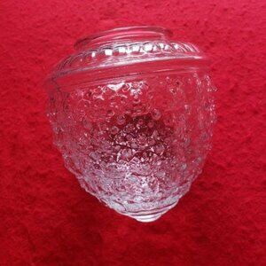 Vtg 1960's Acorn Domed Clear Glass Globe Lens Also fits Fixtures & Ceiling Fans